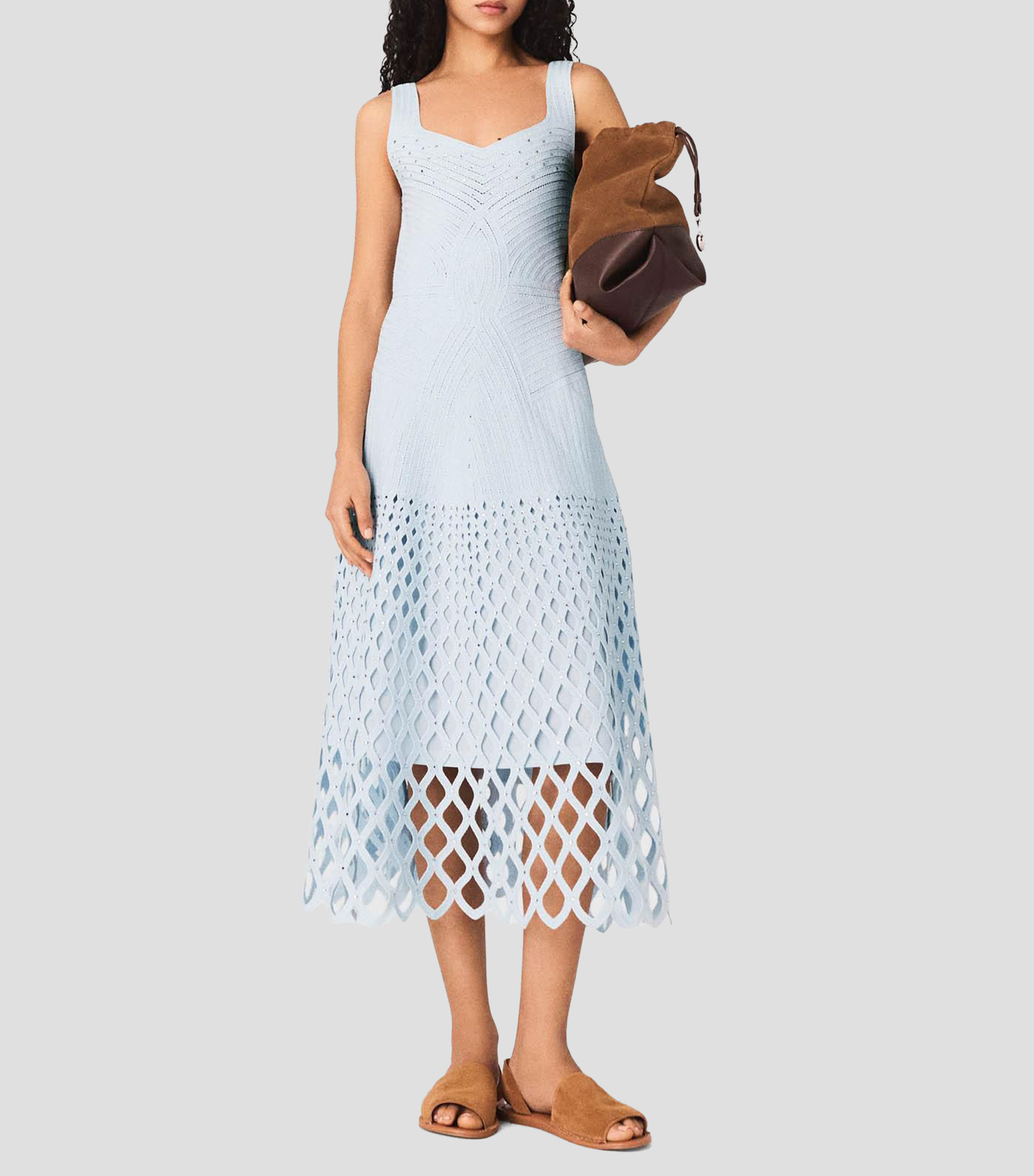 Vestido largo liso Russelyna Mujer